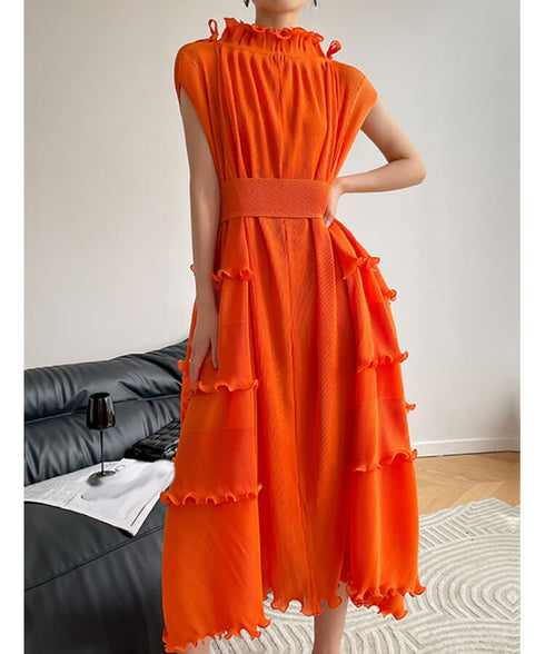 Frill Pleats Dress